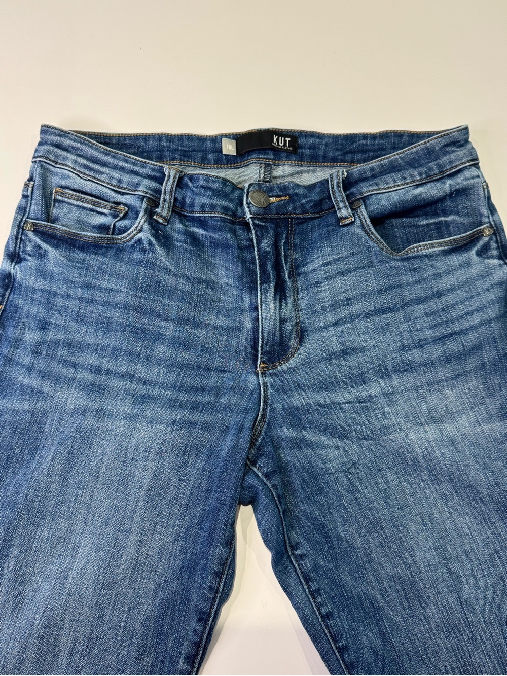 KUT from the Kloth Reese Straight Leg Women's Size 10L Denim Blue Jeans